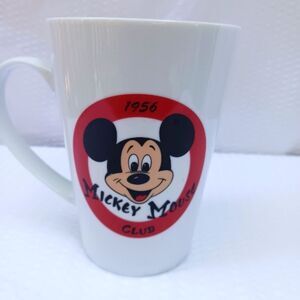 Disney Mickey Mouse Club Ceramic Coffee Mug Large 15 Oz White Red Black